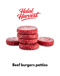 Premium Halal Fresh Beef Burger patties